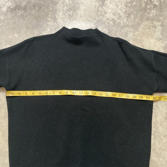 Natacha Paris Sweater Womens Size Medium Black Mock‎ Neck 3/4 Sleeve - Picture 2 of 9